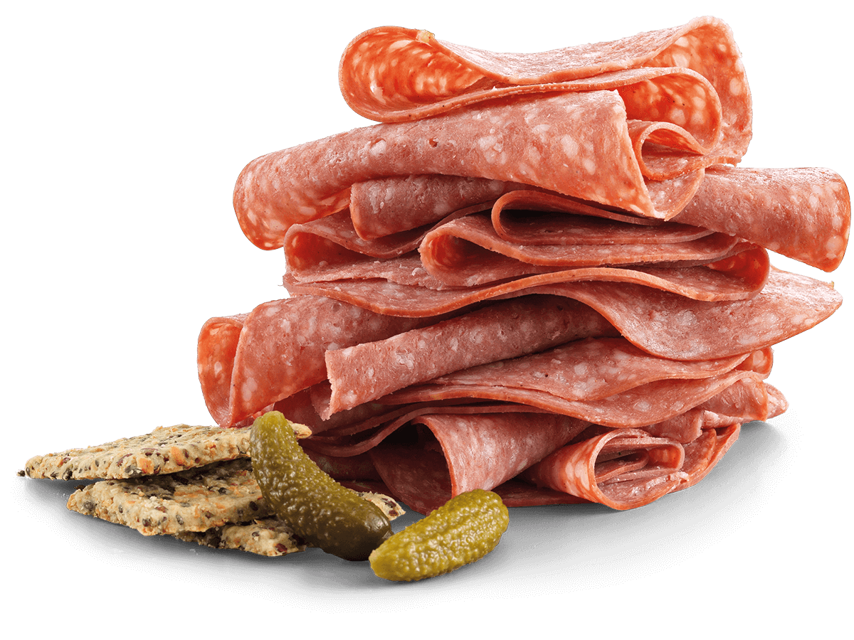Sliced Danish Salami Hellers Deli NZ's Butcher