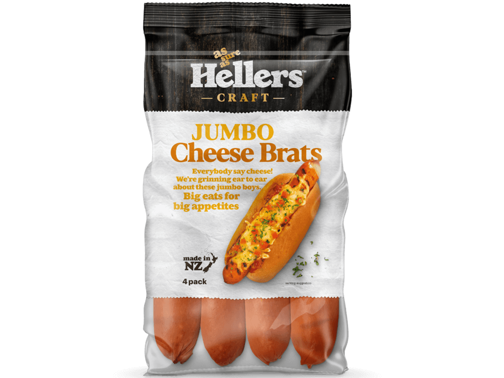Cheese Kransky Hellers Sausages NZ