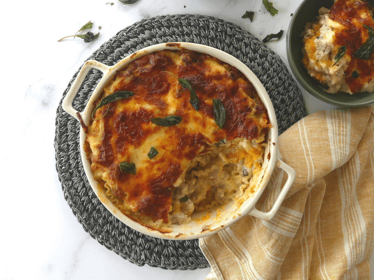 Recipe Pumpkin, Pork Sausage + Sage Lasagne Hellers
